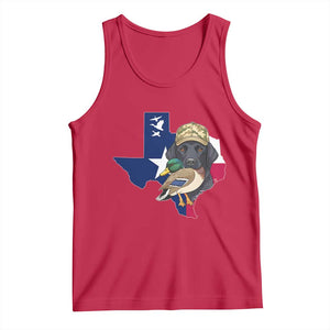 Funny Texas Duck Hunting Season Tank Top Black Labrador Hunter Gift TS12 Red Print Your Wear