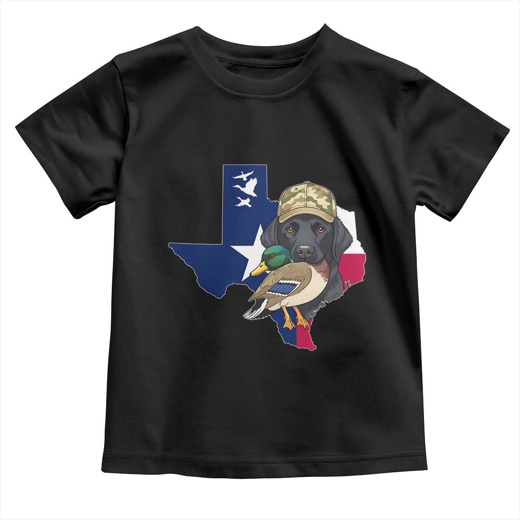 Funny Texas Duck Hunting Season Toddler T Shirt Black Labrador Hunter Gift TS12 Black Print Your Wear
