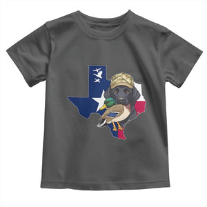 Funny Texas Duck Hunting Season Toddler T Shirt Black Labrador Hunter Gift TS12 Dark Heather Print Your Wear