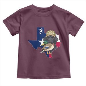 Funny Texas Duck Hunting Season Toddler T Shirt Black Labrador Hunter Gift TS12 Maroon Print Your Wear
