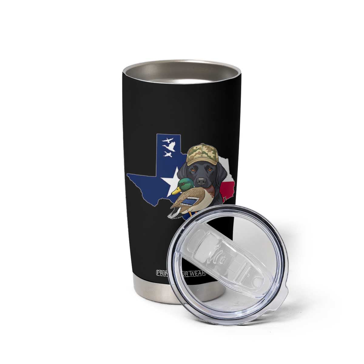 Funny Texas Duck Hunting Season Tumbler Cup Black Labrador Hunter Gift TS12 Print Your Wear
