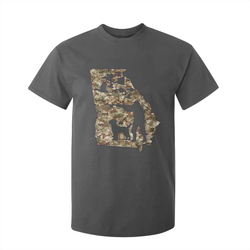 Georgia Duck Hunting Season T Shirt For Kid Labrador Retriever Hunter Gift TS12 Dark Heather Print Your Wear