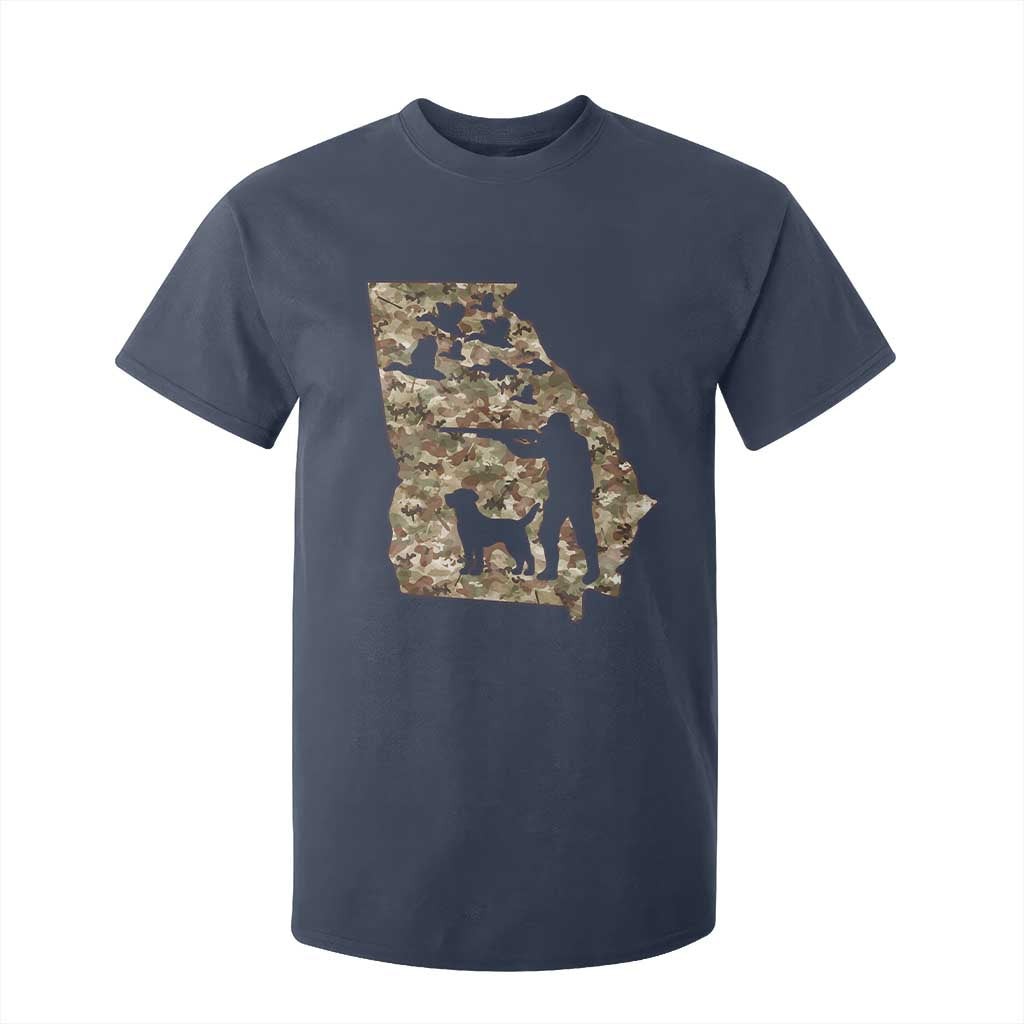 Georgia Duck Hunting Season T Shirt For Kid Labrador Retriever Hunter Gift TS12 Navy Print Your Wear