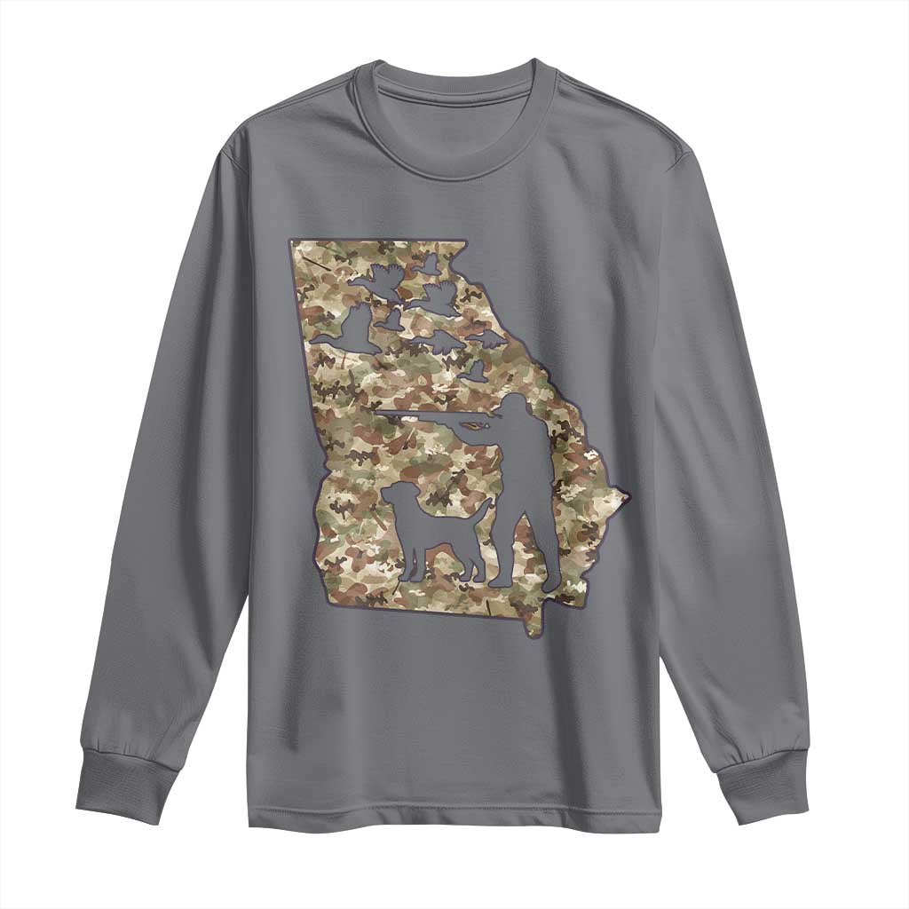 Georgia Duck Hunting Season Long Sleeve Shirt Labrador Retriever Hunter Gift TS12 Charcoal Print Your Wear