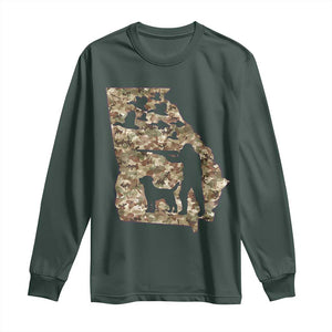 Georgia Duck Hunting Season Long Sleeve Shirt Labrador Retriever Hunter Gift TS12 Dark Forest Green Print Your Wear
