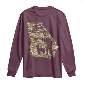 Georgia Duck Hunting Season Long Sleeve Shirt Labrador Retriever Hunter Gift TS12 Maroon Print Your Wear