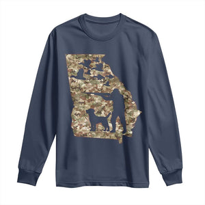 Georgia Duck Hunting Season Long Sleeve Shirt Labrador Retriever Hunter Gift TS12 Navy Print Your Wear