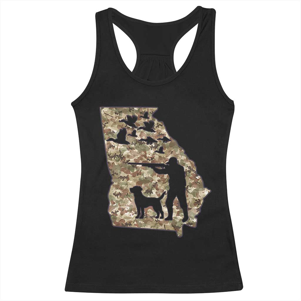Georgia Duck Hunting Season Racerback Tank Top Labrador Retriever Hunter Gift - Print Your Wear