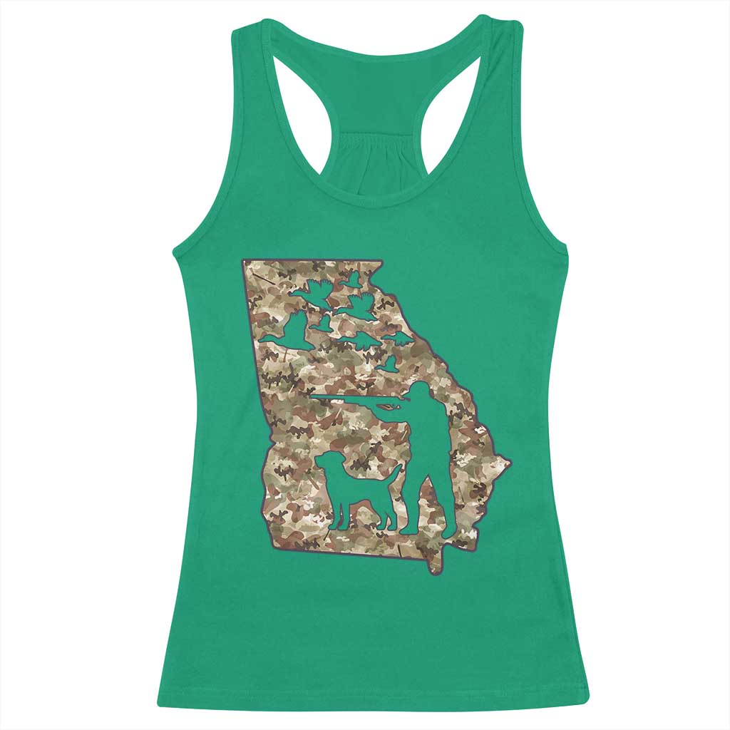 Georgia Duck Hunting Season Racerback Tank Top Labrador Retriever Hunter Gift TS12 Irish Green Print Your Wear