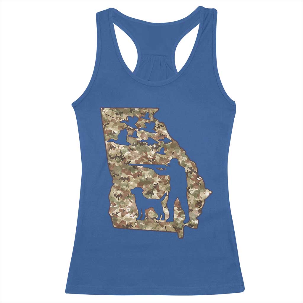 Georgia Duck Hunting Season Racerback Tank Top Labrador Retriever Hunter Gift TS12 Royal Blue Print Your Wear