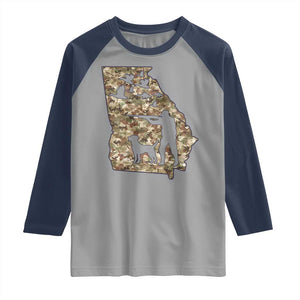 Georgia Duck Hunting Season Raglan Shirt Labrador Retriever Hunter Gift TS12 Sport Gray Navy Print Your Wear