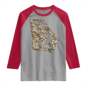 Georgia Duck Hunting Season Raglan Shirt Labrador Retriever Hunter Gift TS12 Sport Gray Red Print Your Wear