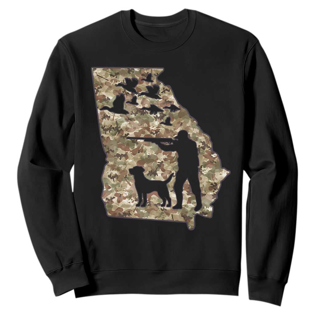 Georgia Duck Hunting Season Sweatshirt Labrador Retriever Hunter Gift TS12 Black Print Your Wear