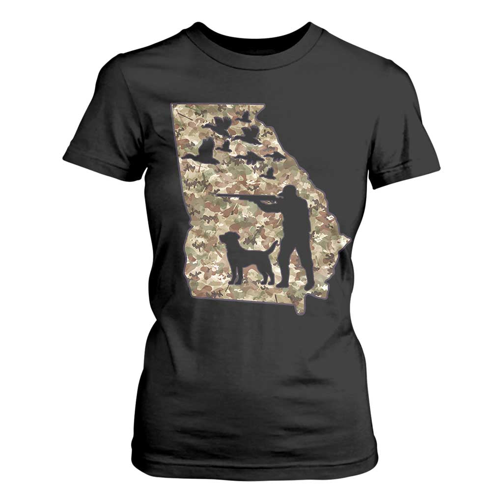 Georgia Duck Hunting Season T Shirt For Women Labrador Retriever Hunter Gift TS12 Black Print Your Wear