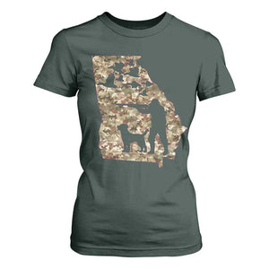 Georgia Duck Hunting Season T Shirt For Women Labrador Retriever Hunter Gift TS12 Dark Forest Green Print Your Wear