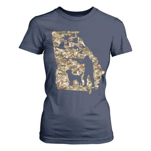 Georgia Duck Hunting Season T Shirt For Women Labrador Retriever Hunter Gift TS12 Navy Print Your Wear