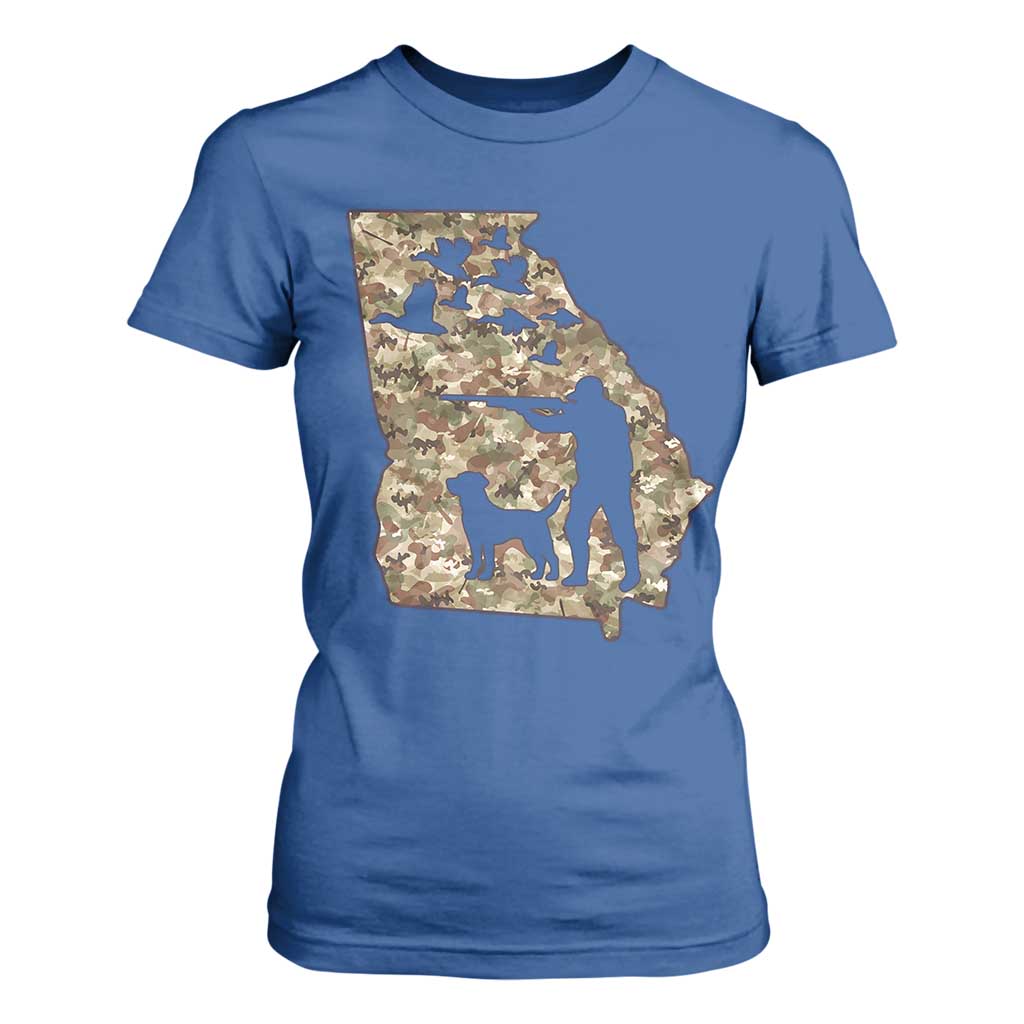 Georgia Duck Hunting Season T Shirt For Women Labrador Retriever Hunter Gift TS12 Royal Blue Print Your Wear