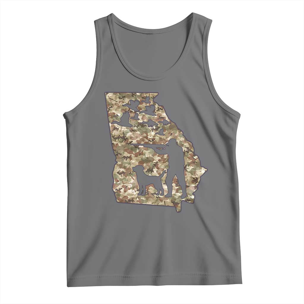 Georgia Duck Hunting Season Tank Top Labrador Retriever Hunter Gift TS12 Black Heather Print Your Wear