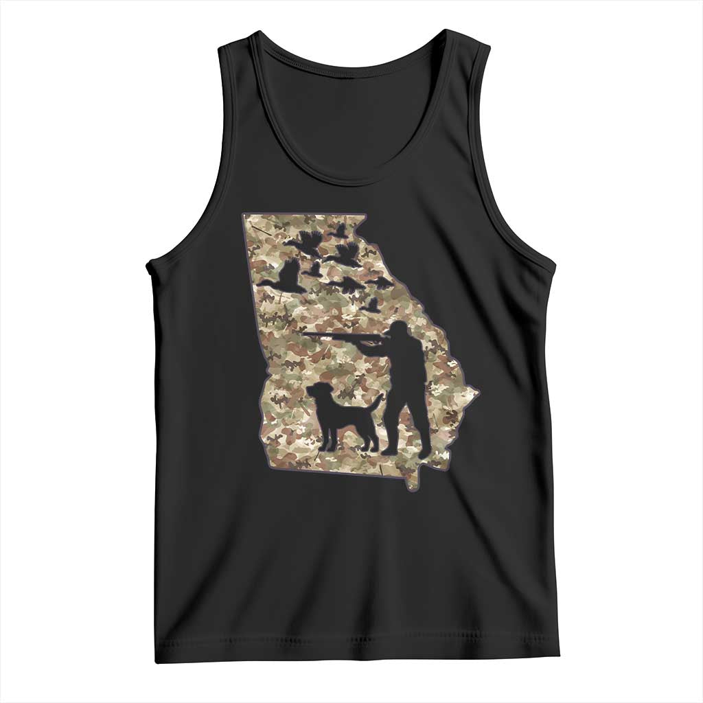 Georgia Duck Hunting Season Tank Top Labrador Retriever Hunter Gift TS12 Black Print Your Wear