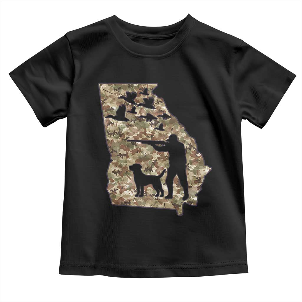 Georgia Duck Hunting Season Toddler T Shirt Labrador Retriever Hunter Gift TS12 Black Print Your Wear