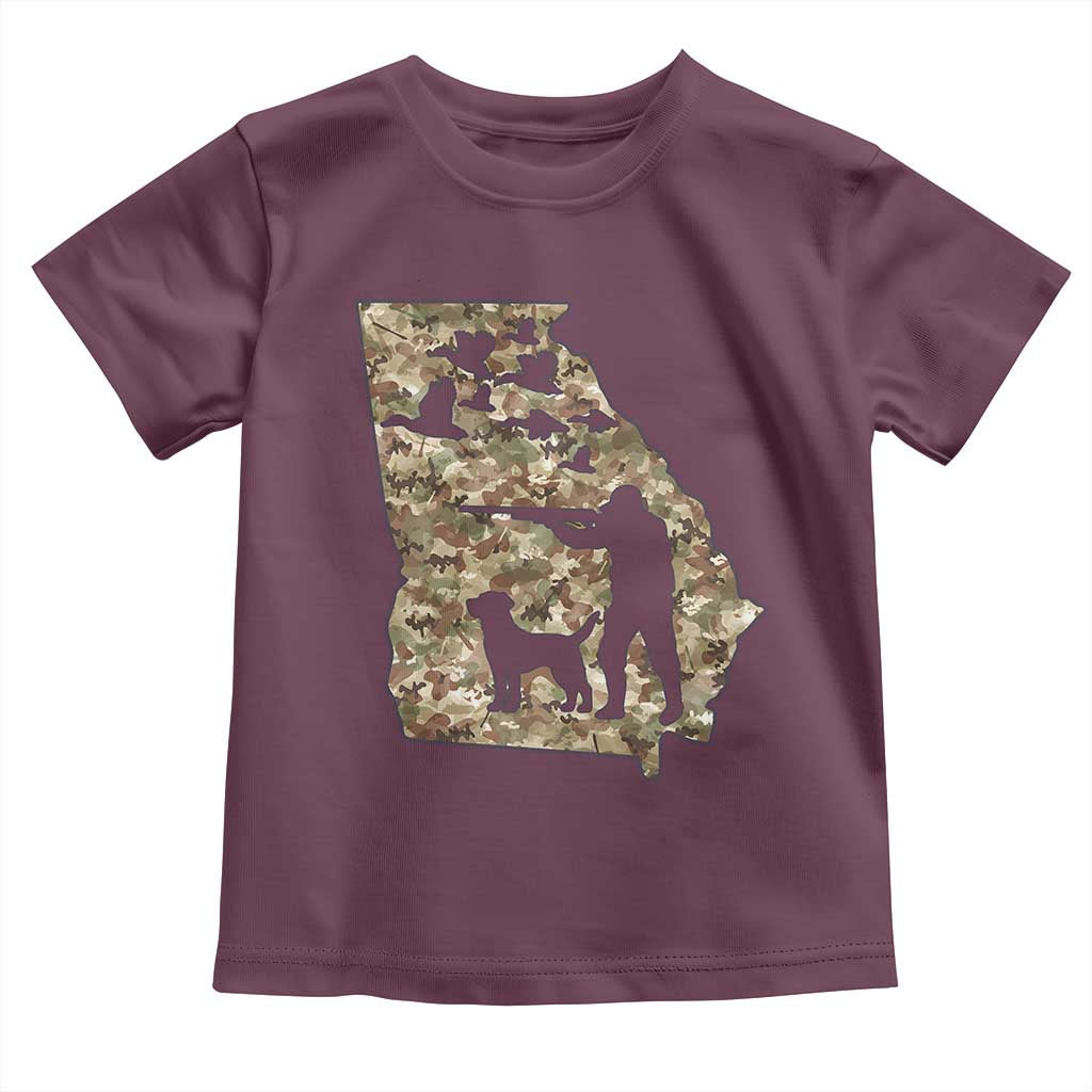 Georgia Duck Hunting Season Toddler T Shirt Labrador Retriever Hunter Gift TS12 Maroon Print Your Wear
