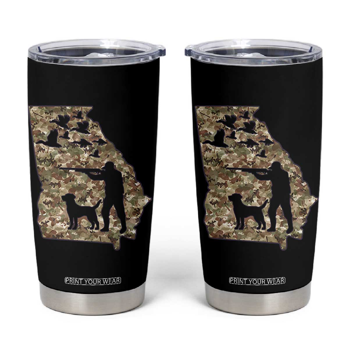 Georgia Duck Hunting Season Tumbler Cup Labrador Retriever Hunter Gift TS12 Black Print Your Wear