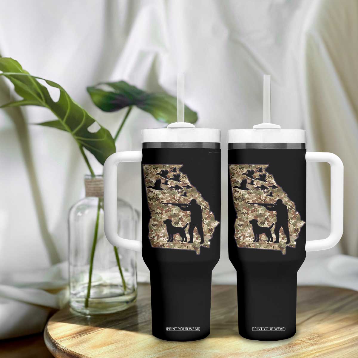 Georgia Duck Hunting Season Tumbler With Handle Labrador Retriever Hunter Gift TS12 Print Your Wear