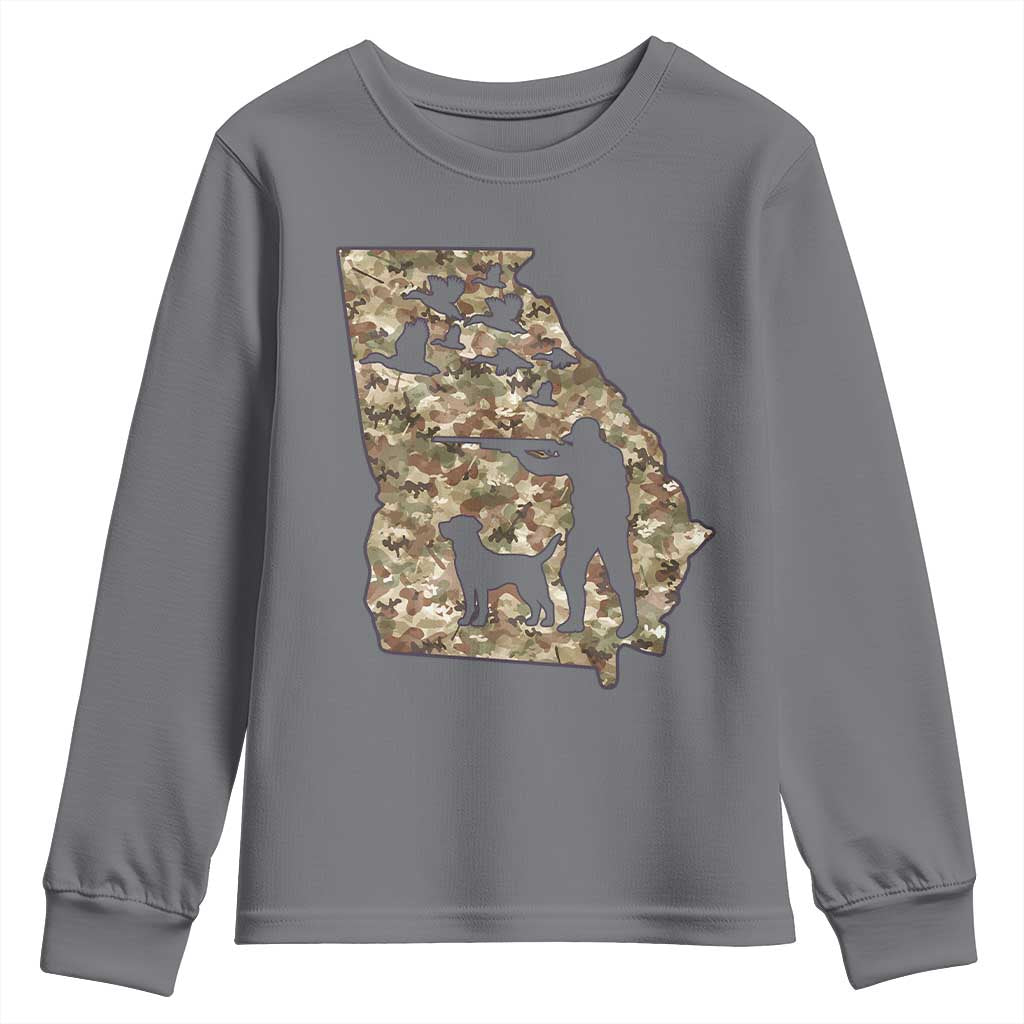 Georgia Duck Hunting Season Youth Sweatshirt Labrador Retriever Hunter Gift TS12 Charcoal Print Your Wear
