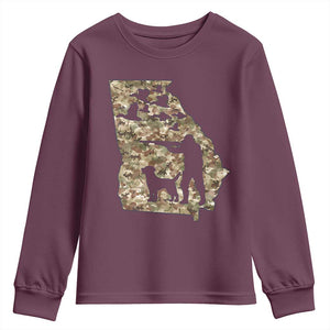 Georgia Duck Hunting Season Youth Sweatshirt Labrador Retriever Hunter Gift TS12 Maroon Print Your Wear