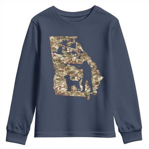 Georgia Duck Hunting Season Youth Sweatshirt Labrador Retriever Hunter Gift TS12 Navy Print Your Wear