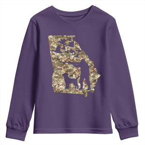 Georgia Duck Hunting Season Youth Sweatshirt Labrador Retriever Hunter Gift TS12 Purple Print Your Wear