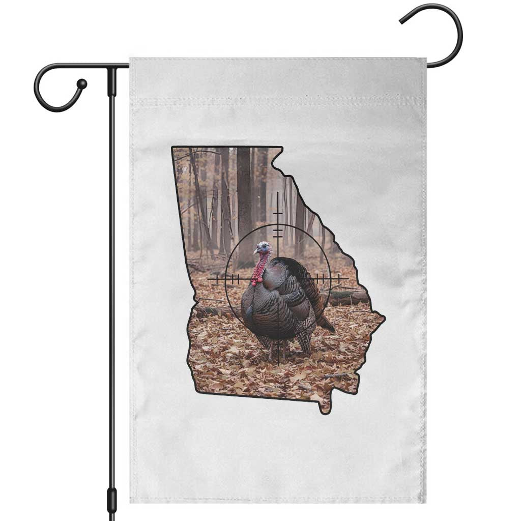 Georgia Turkey Hunting Garden Flag Camo American Flag Hunter Gift TS12 White Print Your Wear