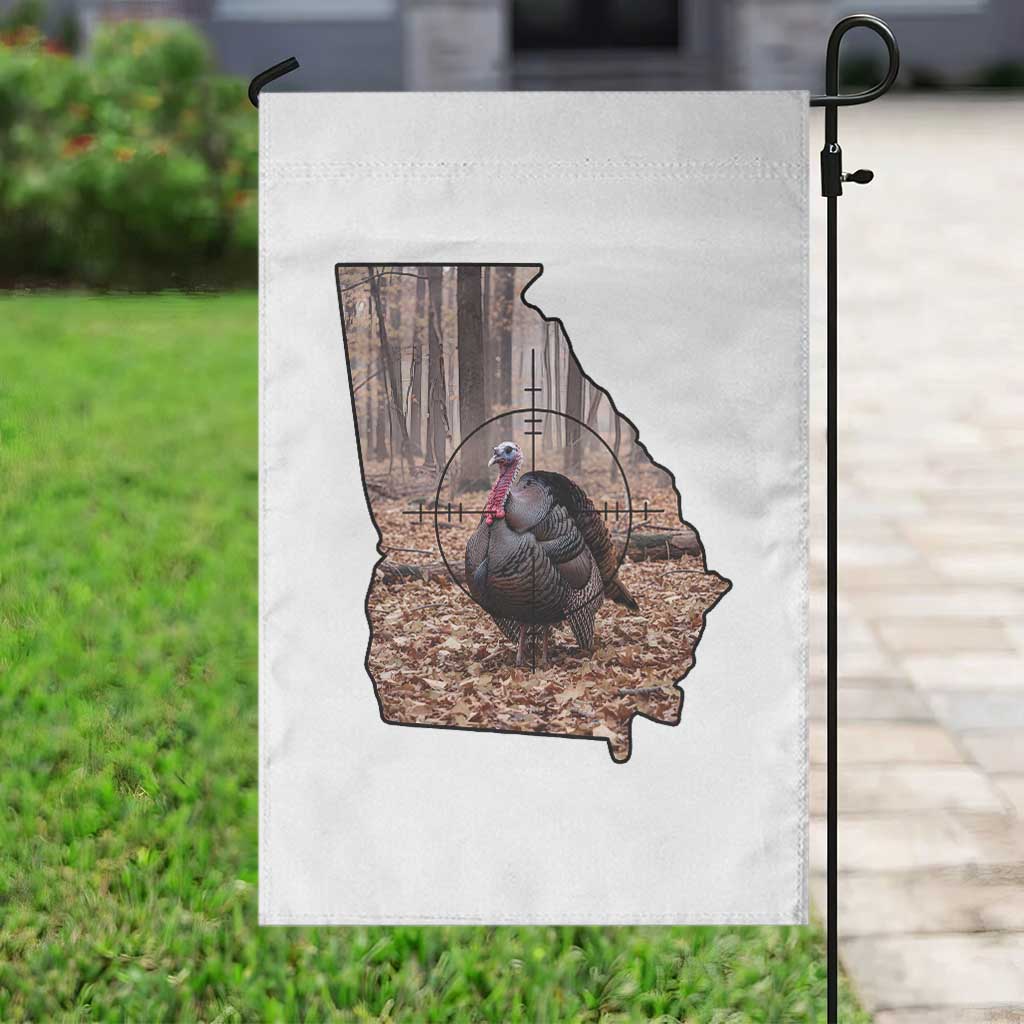 Georgia Turkey Hunting Garden Flag Camo American Flag Hunter Gift TS12 Print Your Wear
