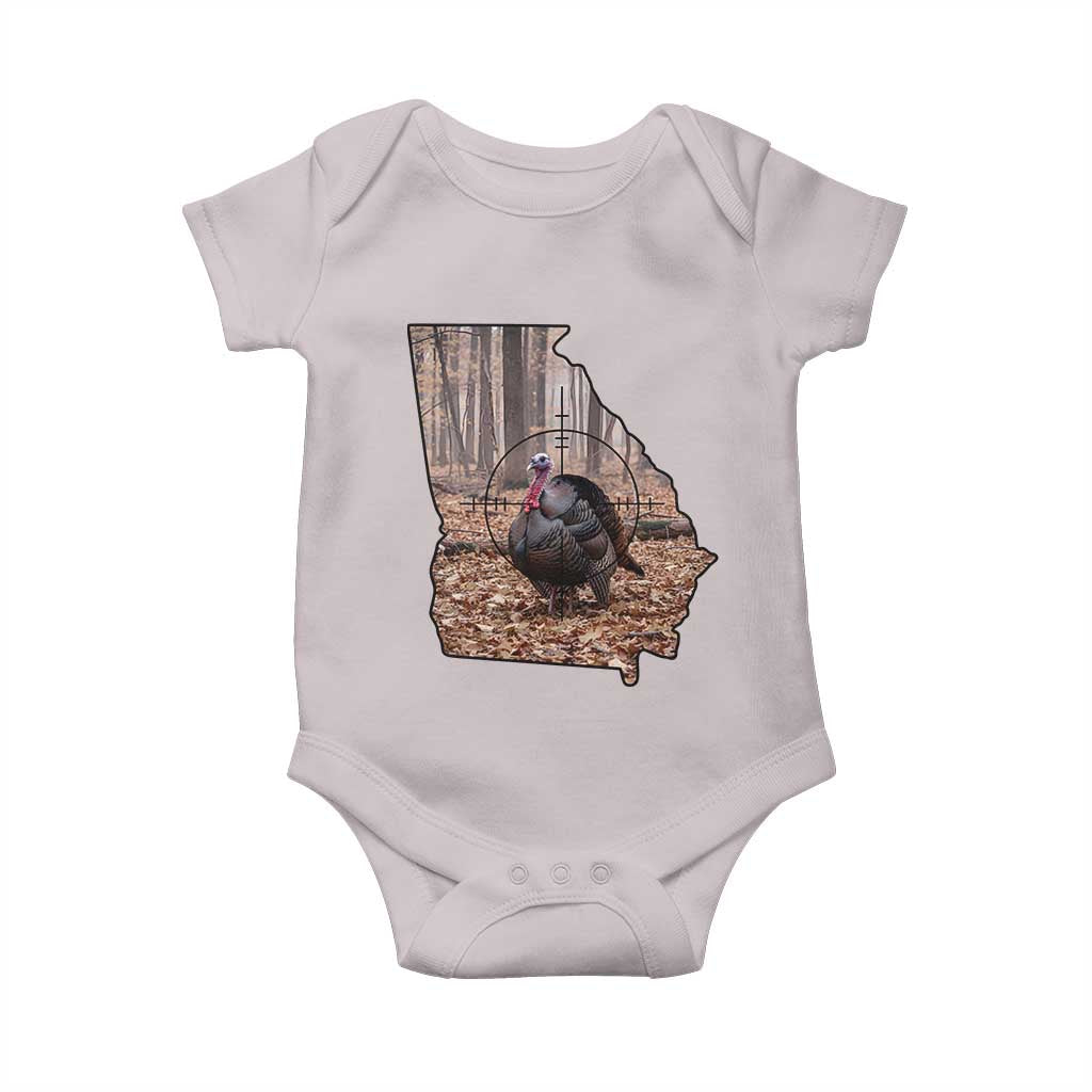 Georgia Turkey Hunting Baby Onesie Camo American Flag Hunter Gift TS12 Ice Gray Print Your Wear