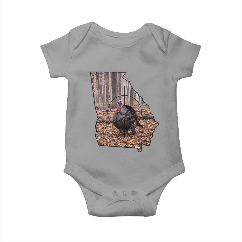 Georgia Turkey Hunting Baby Onesie Camo American Flag Hunter Gift TS12 Sport Gray Print Your Wear