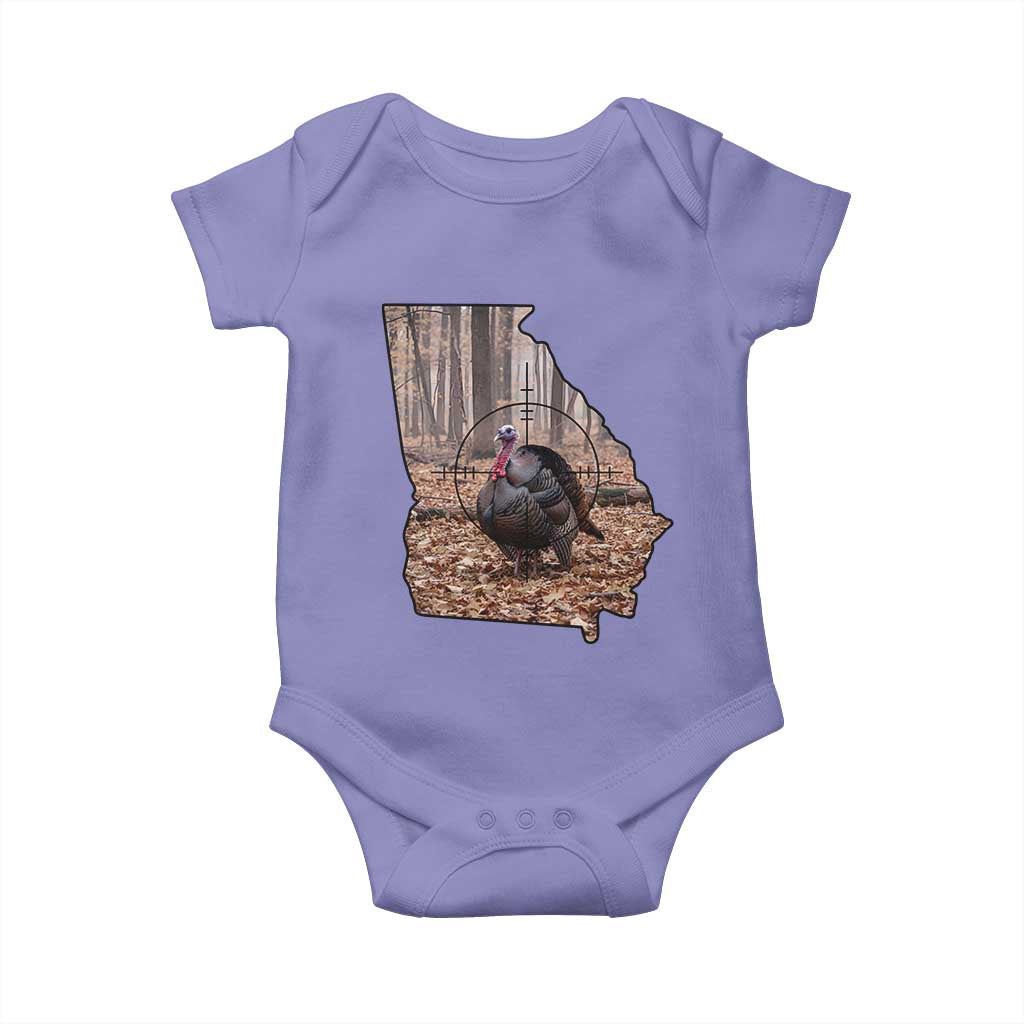 Georgia Turkey Hunting Baby Onesie Camo American Flag Hunter Gift TS12 Violet Print Your Wear