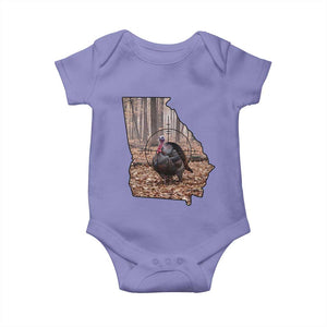 Georgia Turkey Hunting Baby Onesie Camo American Flag Hunter Gift TS12 Violet Print Your Wear