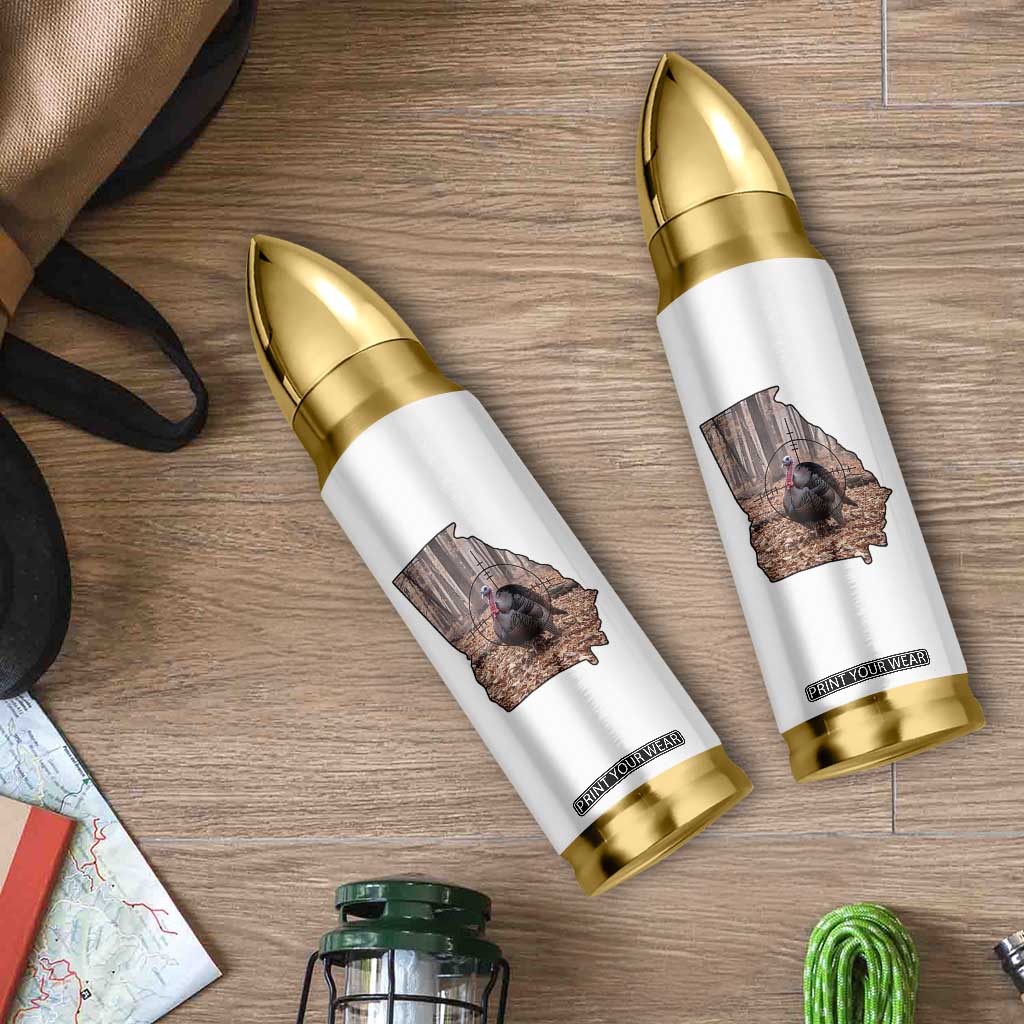 Georgia Turkey Hunting Bullet Tumbler Camo American Flag Hunter Gift TS12 Print Your Wear