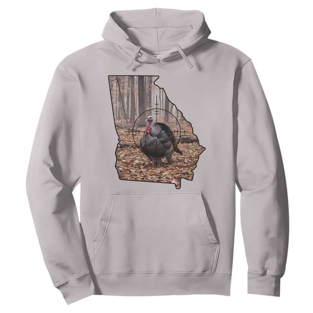 Georgia Turkey Hunting Hoodie Camo American Flag Hunter Gift TS12 Ice Gray Print Your Wear