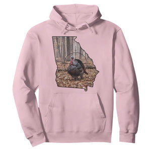 Georgia Turkey Hunting Hoodie Camo American Flag Hunter Gift TS12 Light Pink Print Your Wear