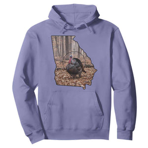 Georgia Turkey Hunting Hoodie Camo American Flag Hunter Gift TS12 Violet Print Your Wear