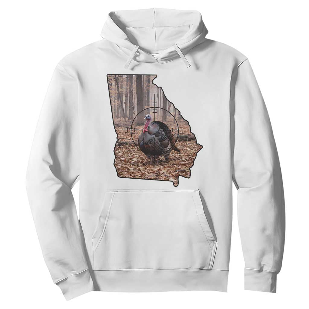 Georgia Turkey Hunting Hoodie Camo American Flag Hunter Gift TS12 White Print Your Wear