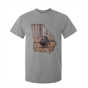 Georgia Turkey Hunting T Shirt For Kid Camo American Flag Hunter Gift TS12 Sport Gray Print Your Wear