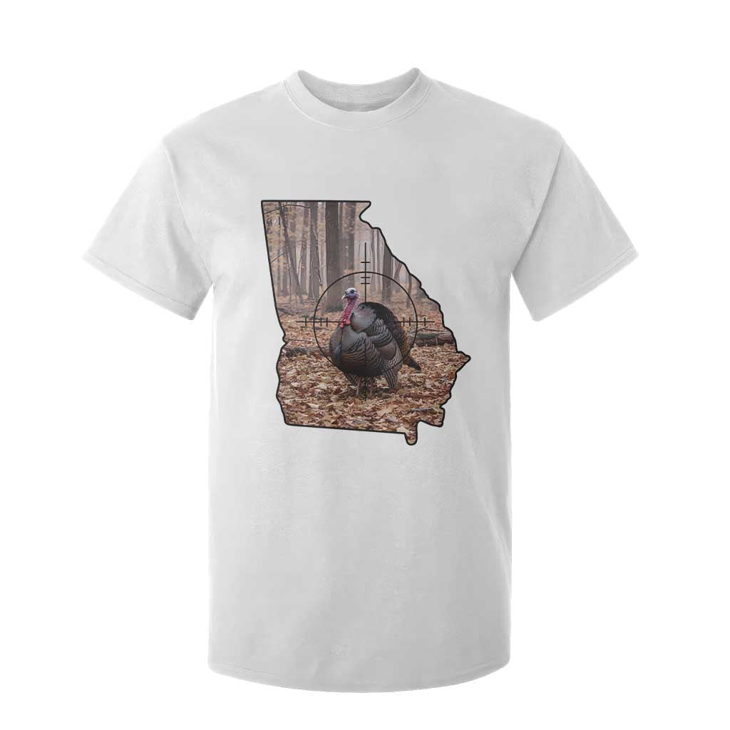 Georgia Turkey Hunting T Shirt For Kid Camo American Flag Hunter Gift TS12 White Print Your Wear