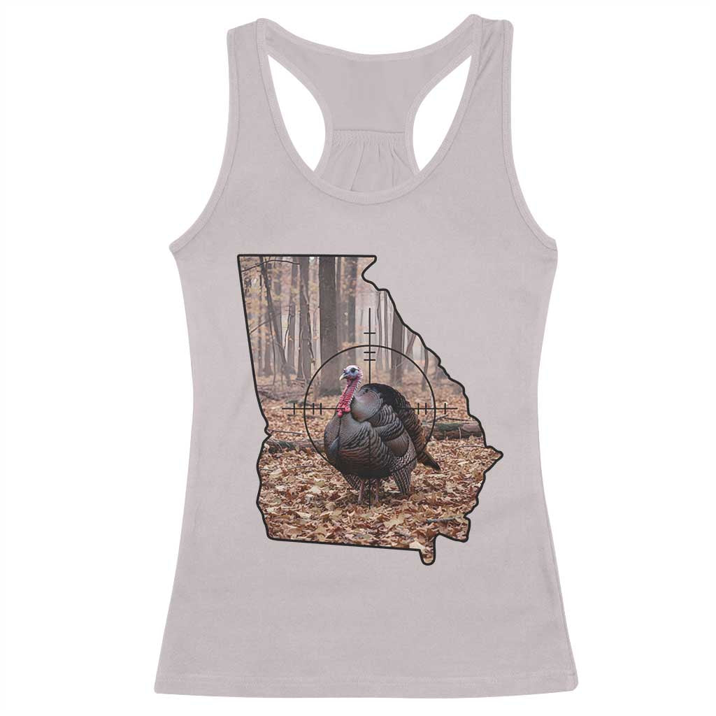Georgia Turkey Hunting Racerback Tank Top Camo American Flag Hunter Gift TS12 Ice Gray Print Your Wear