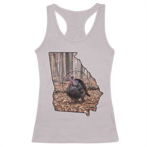 Georgia Turkey Hunting Racerback Tank Top Camo American Flag Hunter Gift - Print Your Wear
