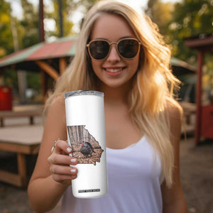Georgia Turkey Hunting Skinny Tumbler Camo American Flag Hunter Gift TS12 Print Your Wear