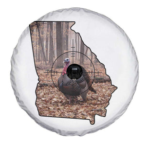 Georgia Turkey Hunting Spare Tire Cover Camo American Flag Hunter Gift TS12 Print Your Wear