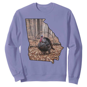 Georgia Turkey Hunting Sweatshirt Camo American Flag Hunter Gift - Print Your Wear