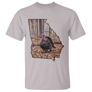 Georgia Turkey Hunting T Shirt Camo American Flag Hunter Gift TS12 Ice Gray Print Your Wear
